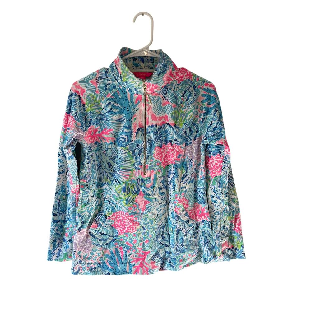 Lilly Pulitzer UPF 50+ Skipper Popover sweater multi sink or swim size small